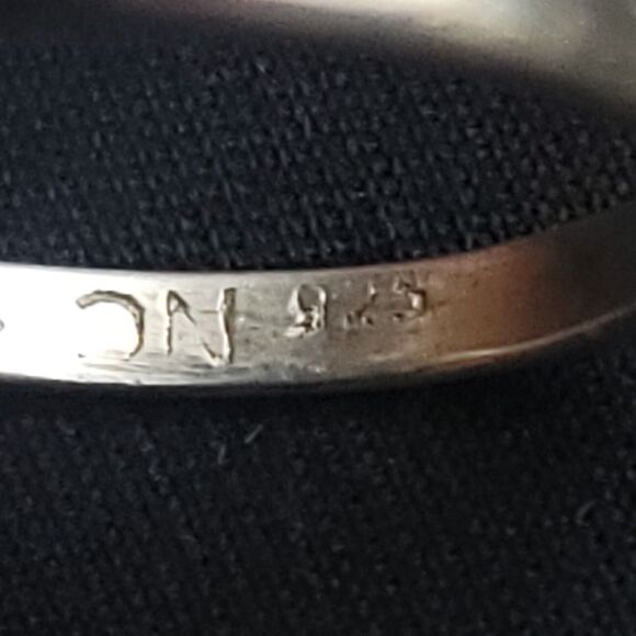 Labradorite and Sterling Silver Ring Size 8.5 Signed NC 925 - Picture 6 of 7